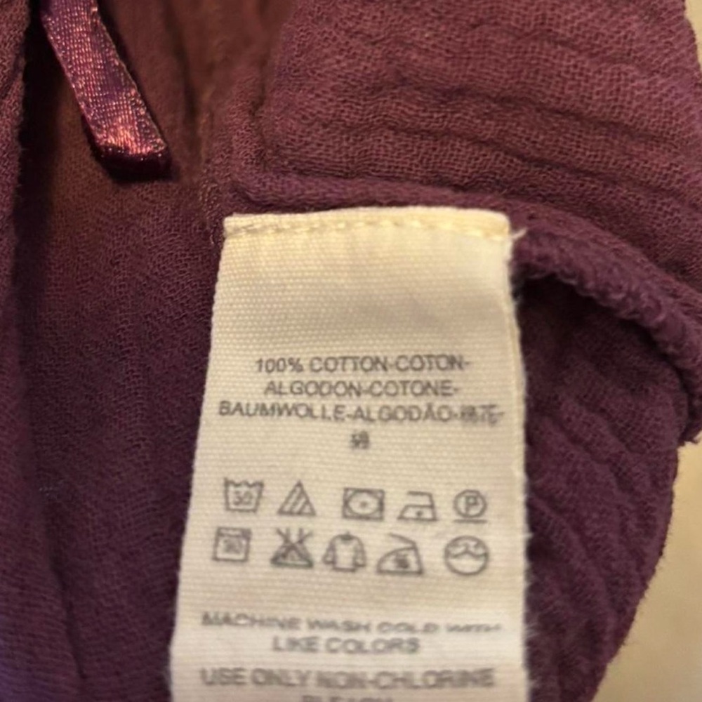 Free People Burgundy Button-Up Top - Picture 6 of 8